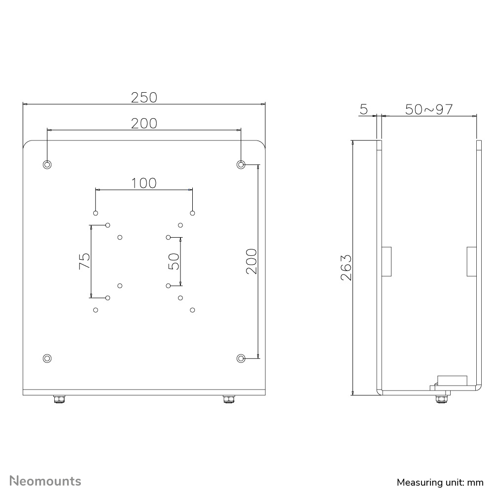 Neomounts THINCLIENT-200 Soporte para mini PC - máx 50 kg - universal